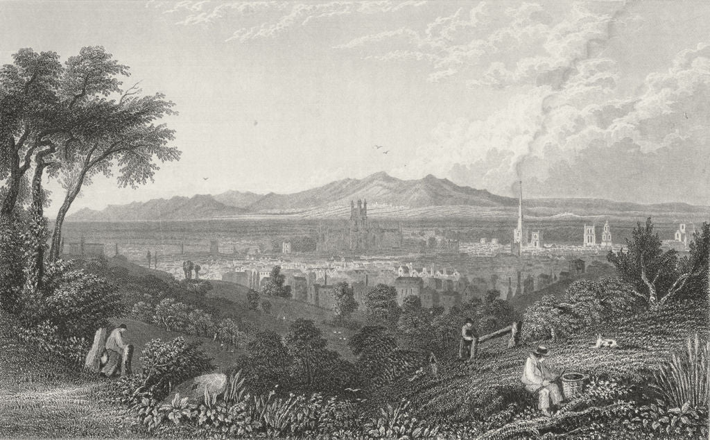WORCS. Worcester. Bartlett Friar ST 1836 old antique vintage print picture
